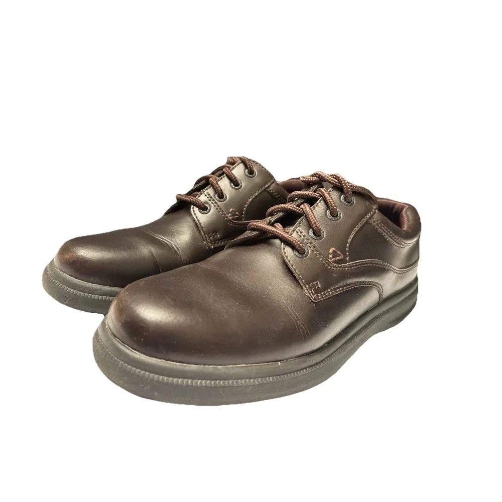 Hush Puppies Mens Shoes‎ 9 Brown Glen Brown Leather Oxford Excellent Condition